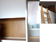 京都　リフォーム　間仕切り ２段ベッド 子ども部屋